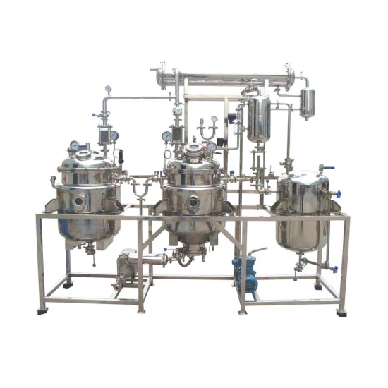 Máquina de equipos de extracción y concentración de esencias de hierbas de plantas de fábrica